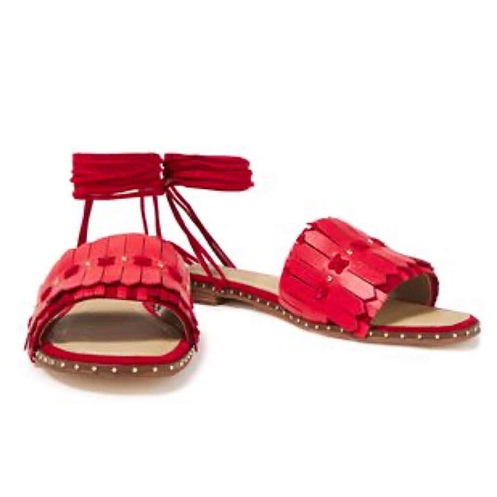 MAJE | Fringed Self Tie Sandals